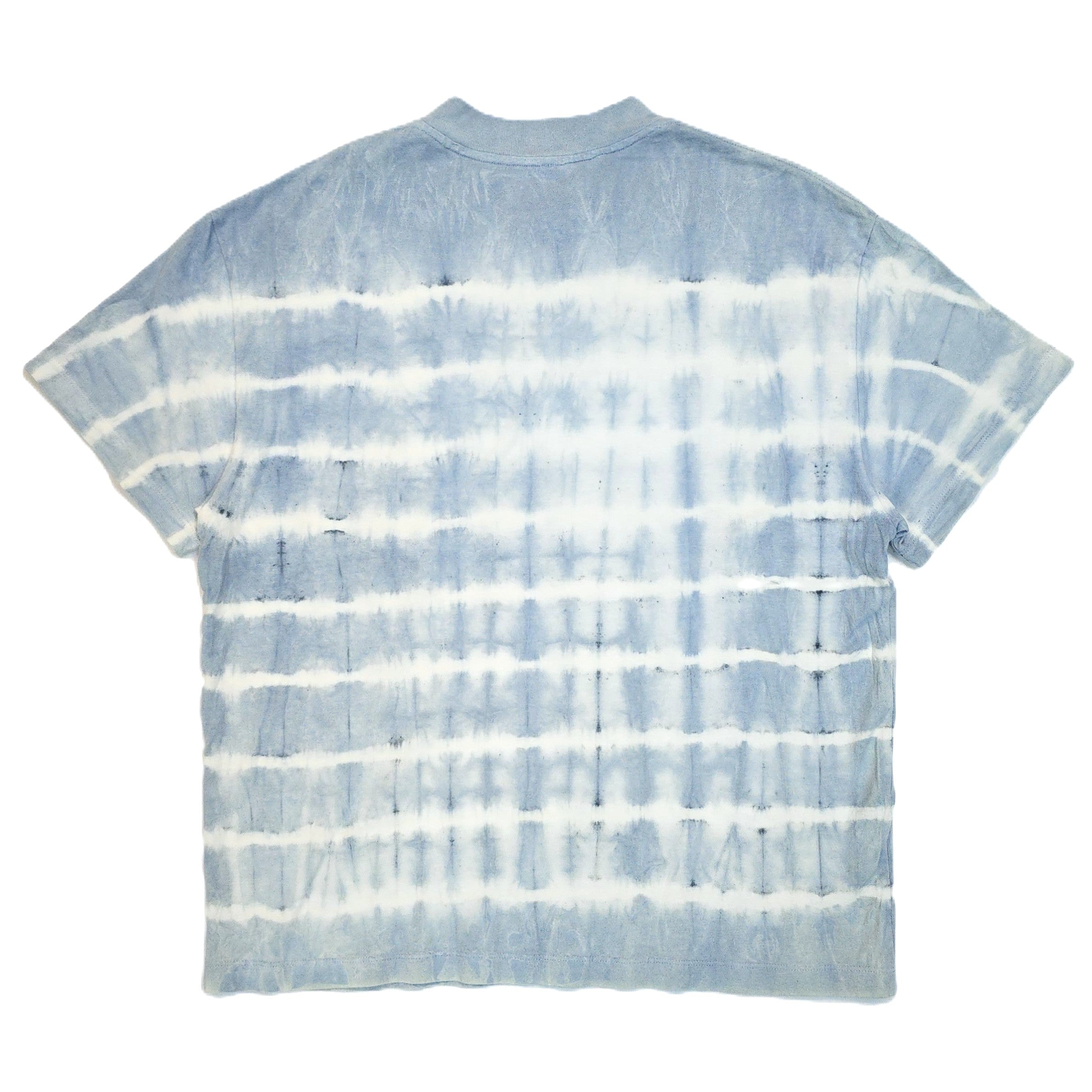 【KOOLOSET】Pigment Layered Stripe Tee Zuriel's Stripe tie dyed oversize Crew tee Sky | Ipitemi