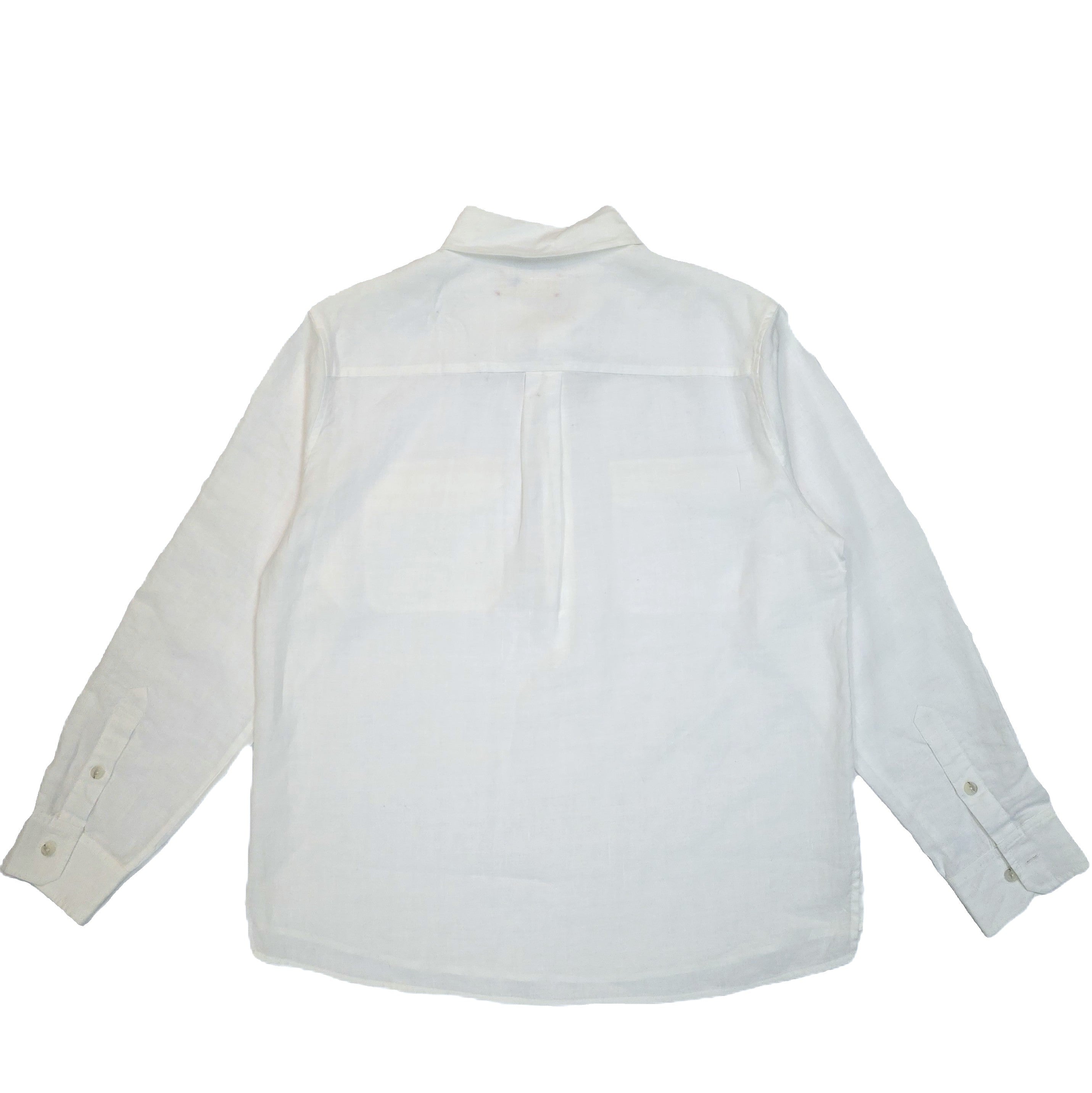 Rae's Garment washed Fine Linen shirts Undyed White