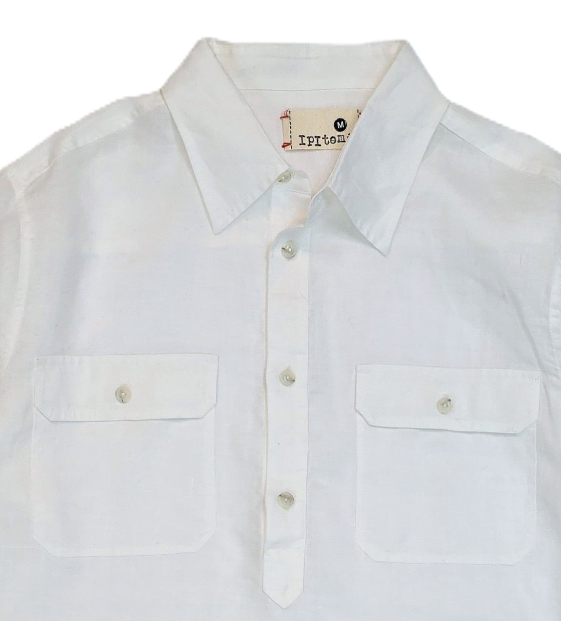 Rae's Garment washed Fine Linen shirts Undyed White
