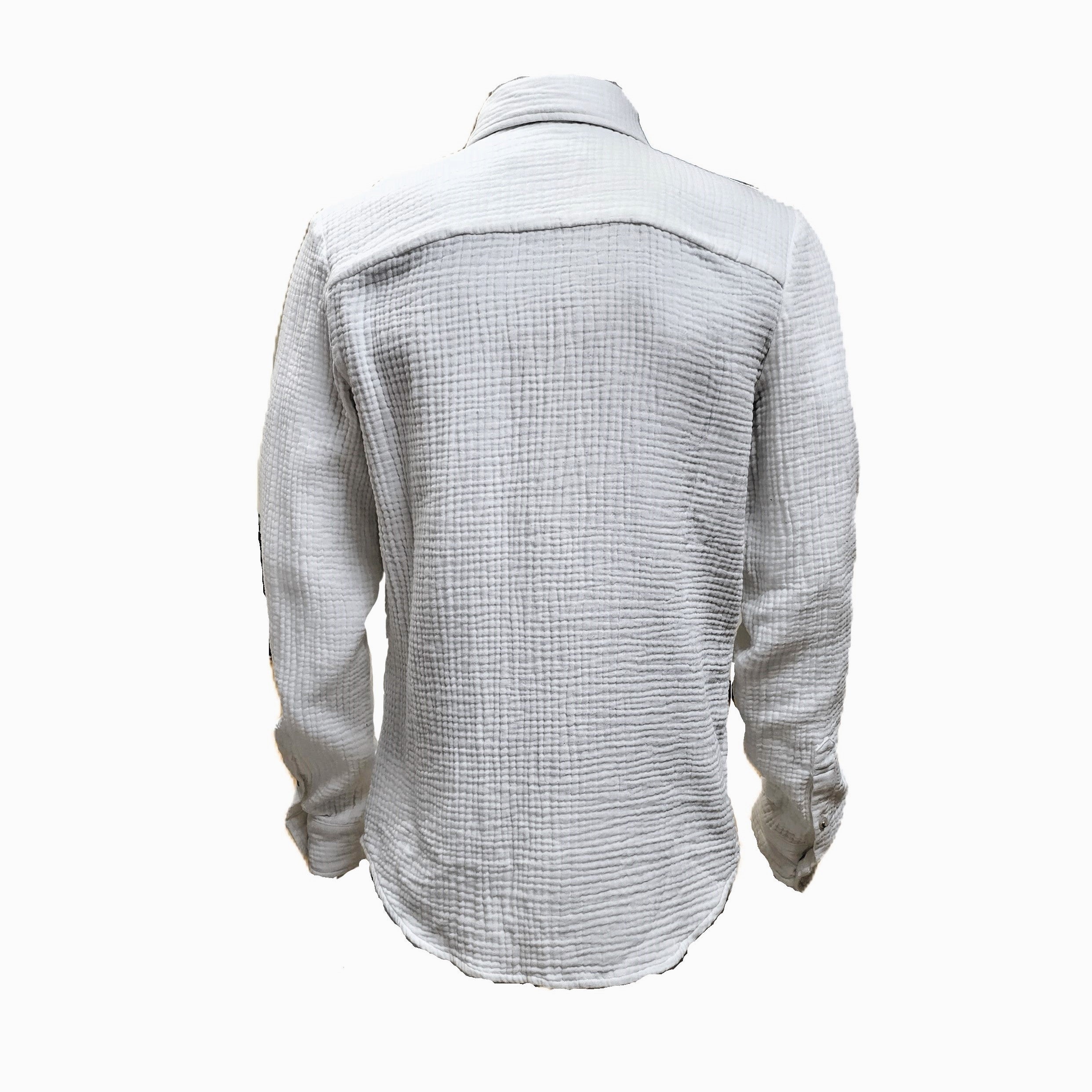 Jared's triple waffle gauze button down shirts Undyed Off white