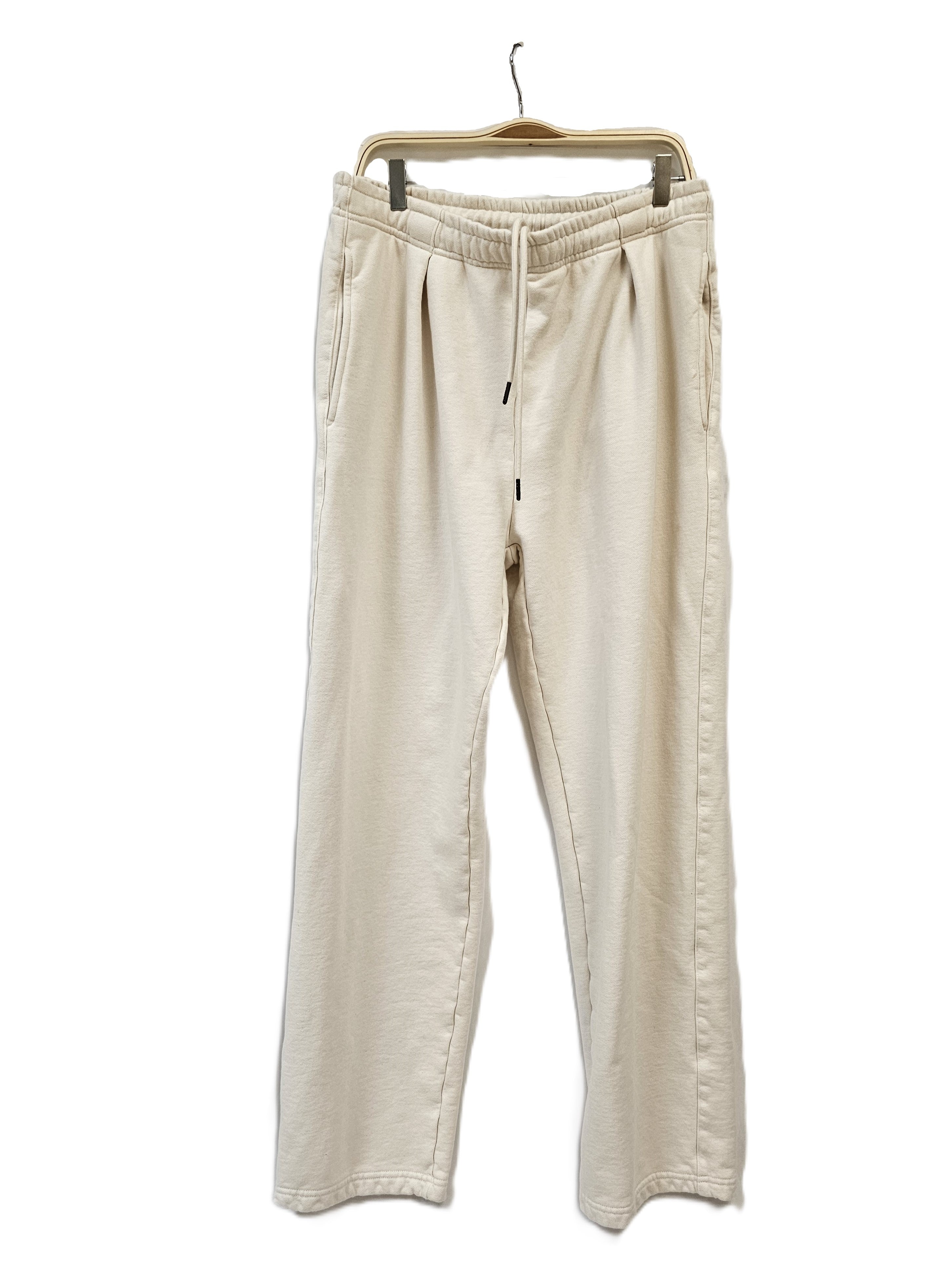Ariel's double pleated front French terry sweat Pants Undyed Ecru