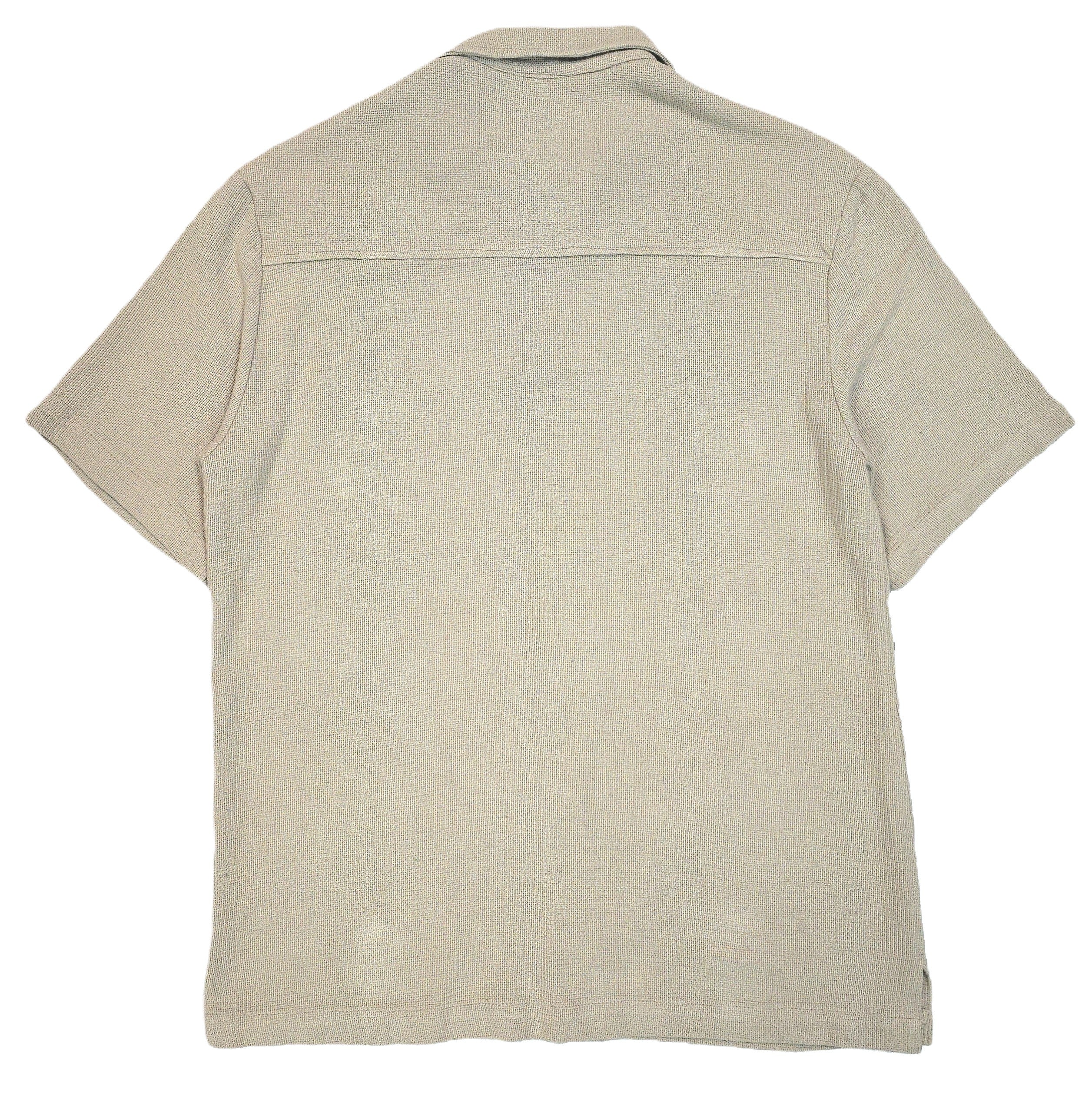 Jacob's Garment washed Basket weave Linen Camp shirt