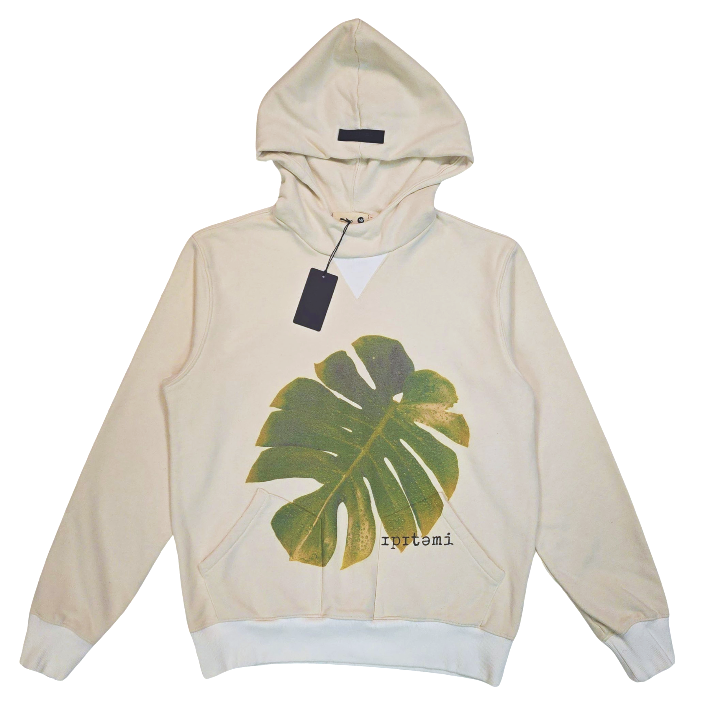 Ipitemi double Pocket mock neck Leaf Hoodie
