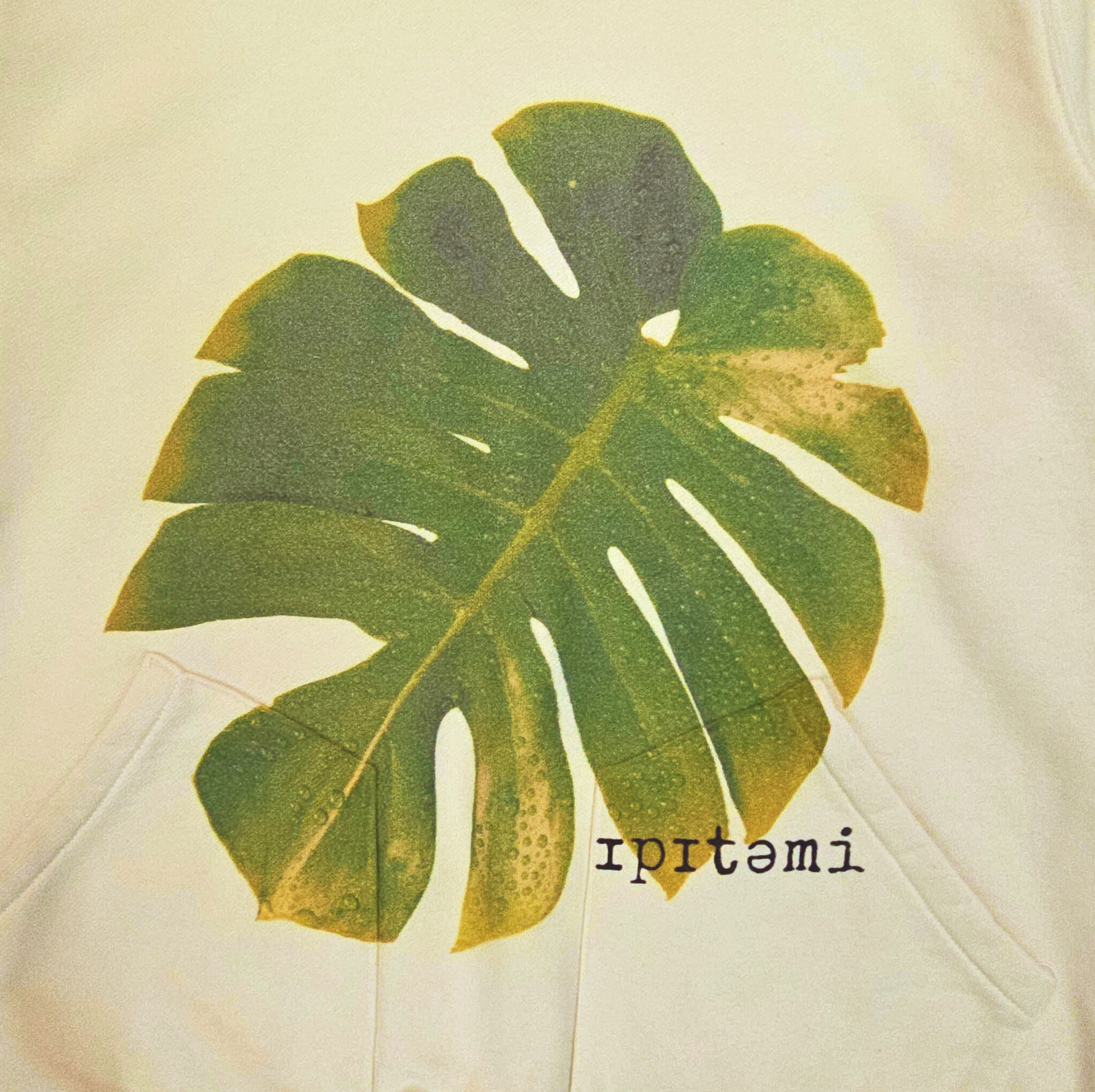 Ipitemi double Pocket mock neck Leaf Hoodie