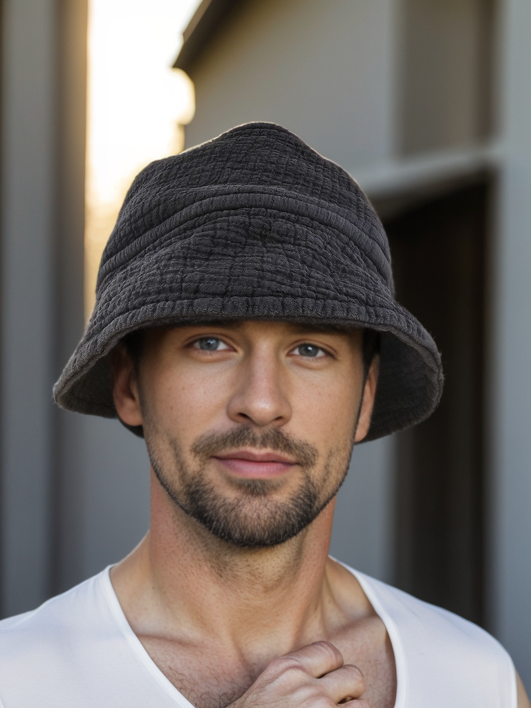 Quilted Ameba Bucket Hat Iron