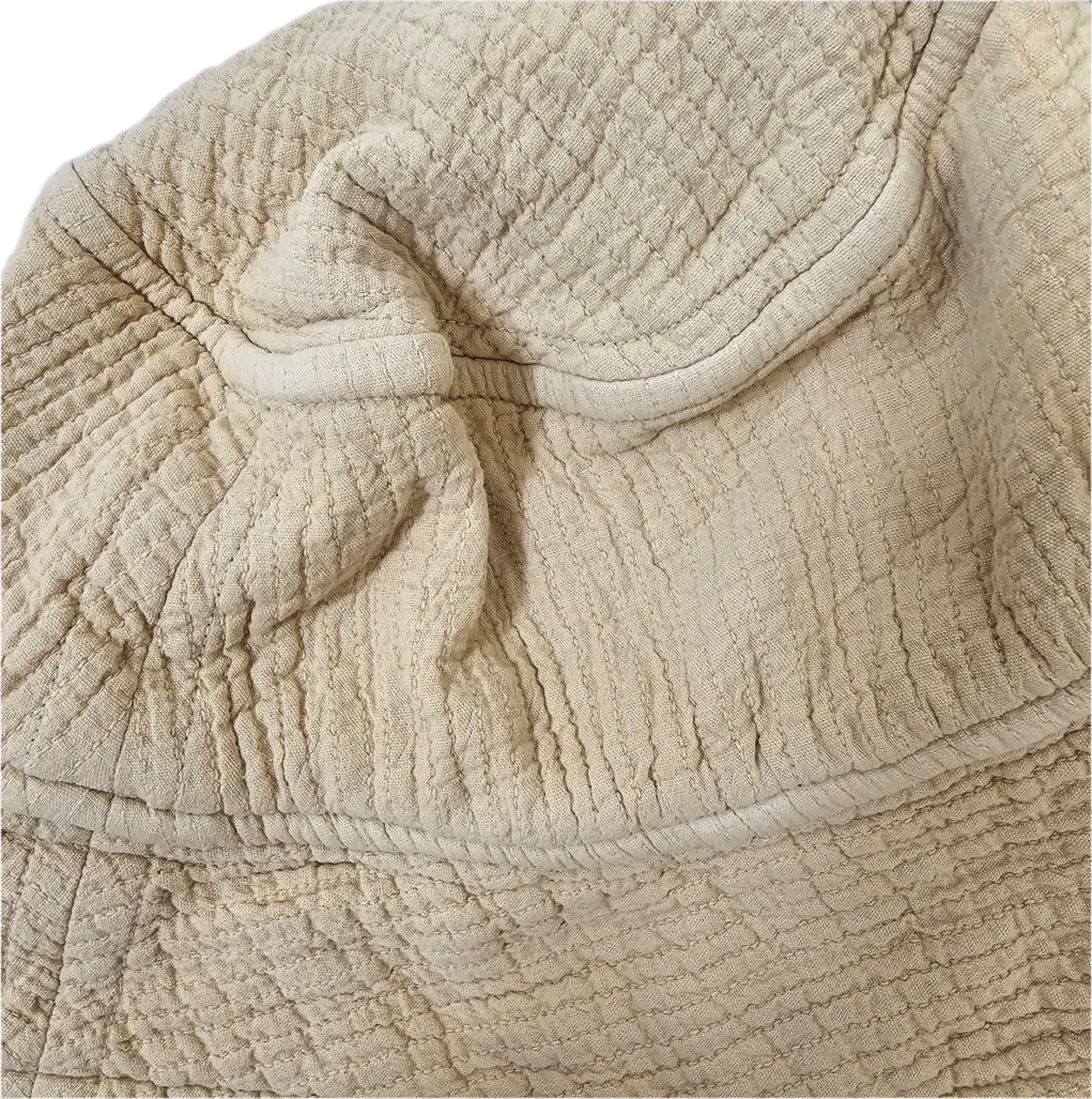 Quilted Ameba Bucket Hat Oat meal