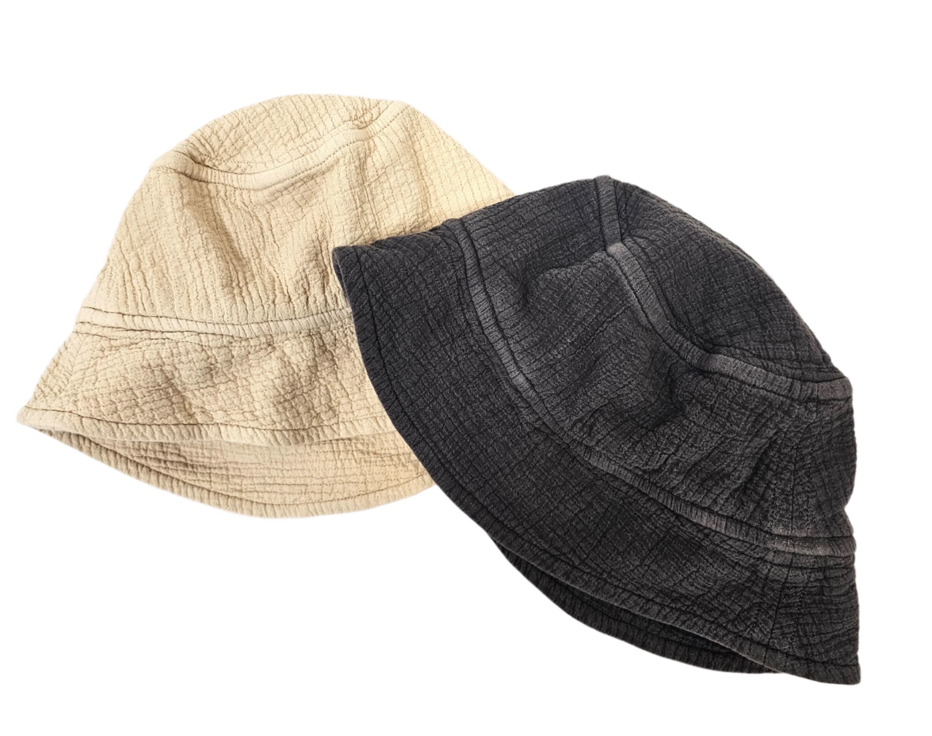 Quilted Ameba Bucket Hat Oat meal