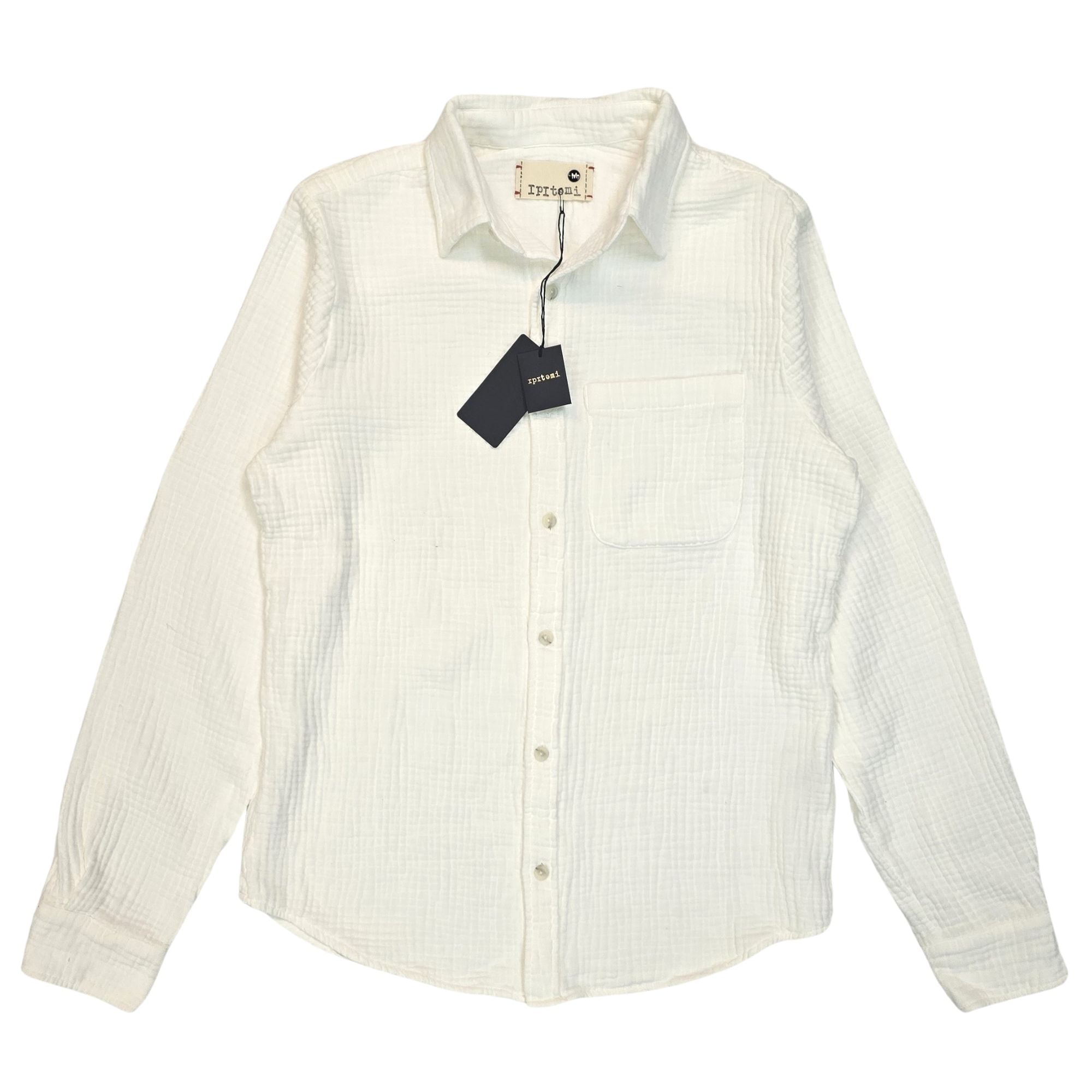 Jared's triple waffle gauze button down shirts Undyed Off white