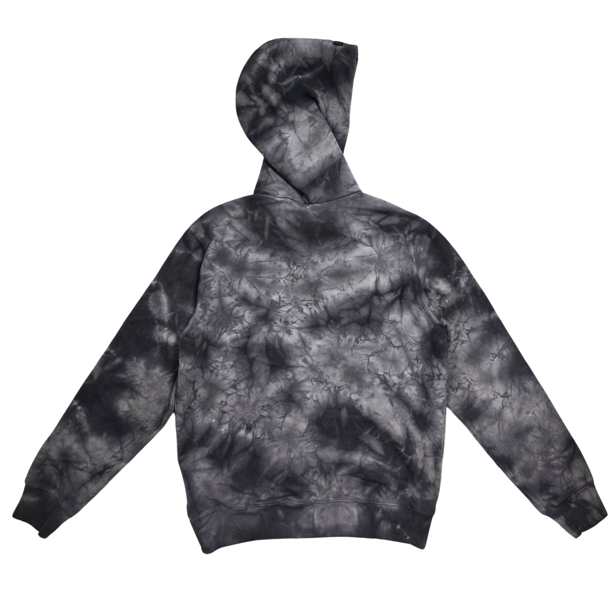 Ariel's double Pocket mock neck Hoodie Myrobalan Natural tie dye