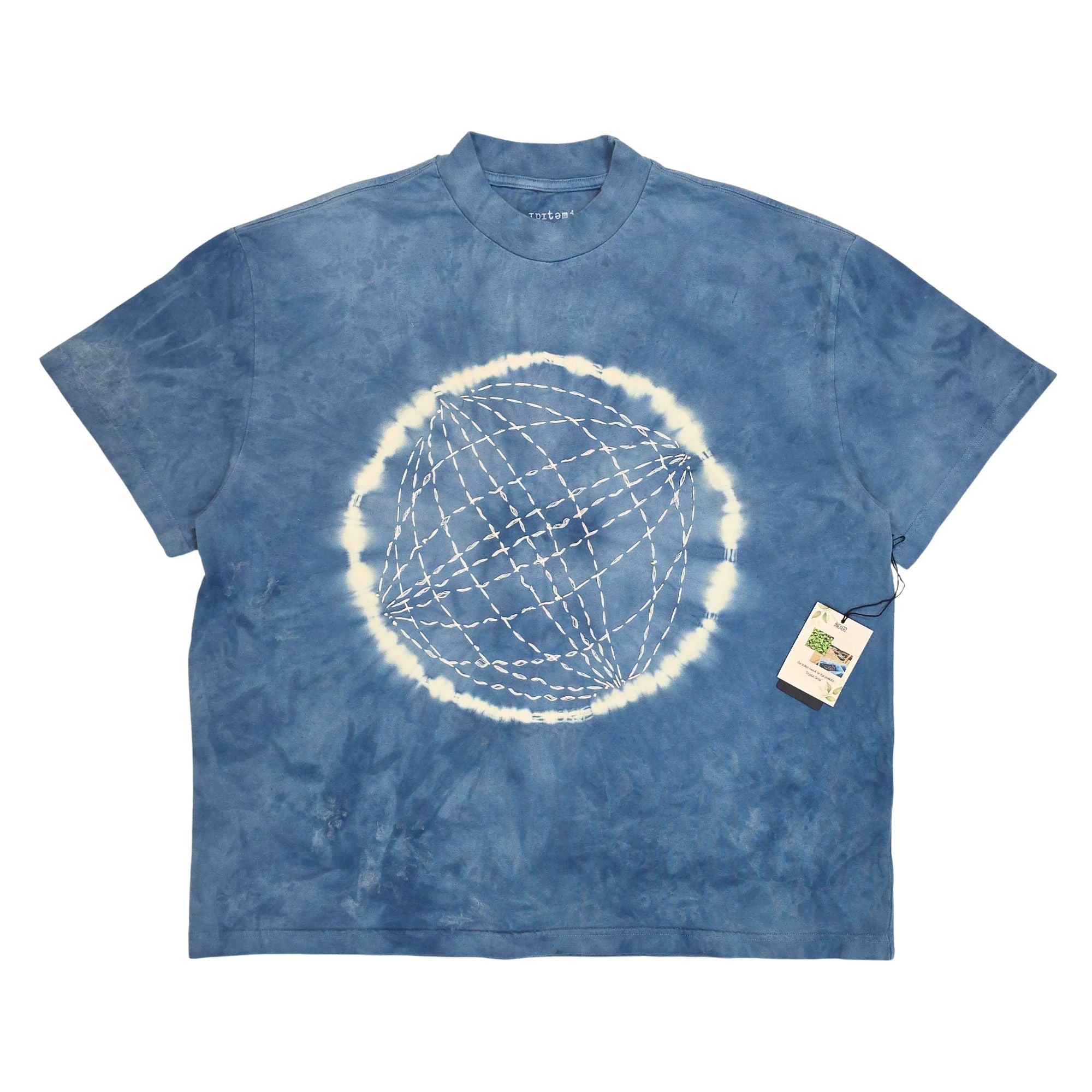 Earth Sun light tie dyed oversize Crew tee Ocean | Ipitemi
