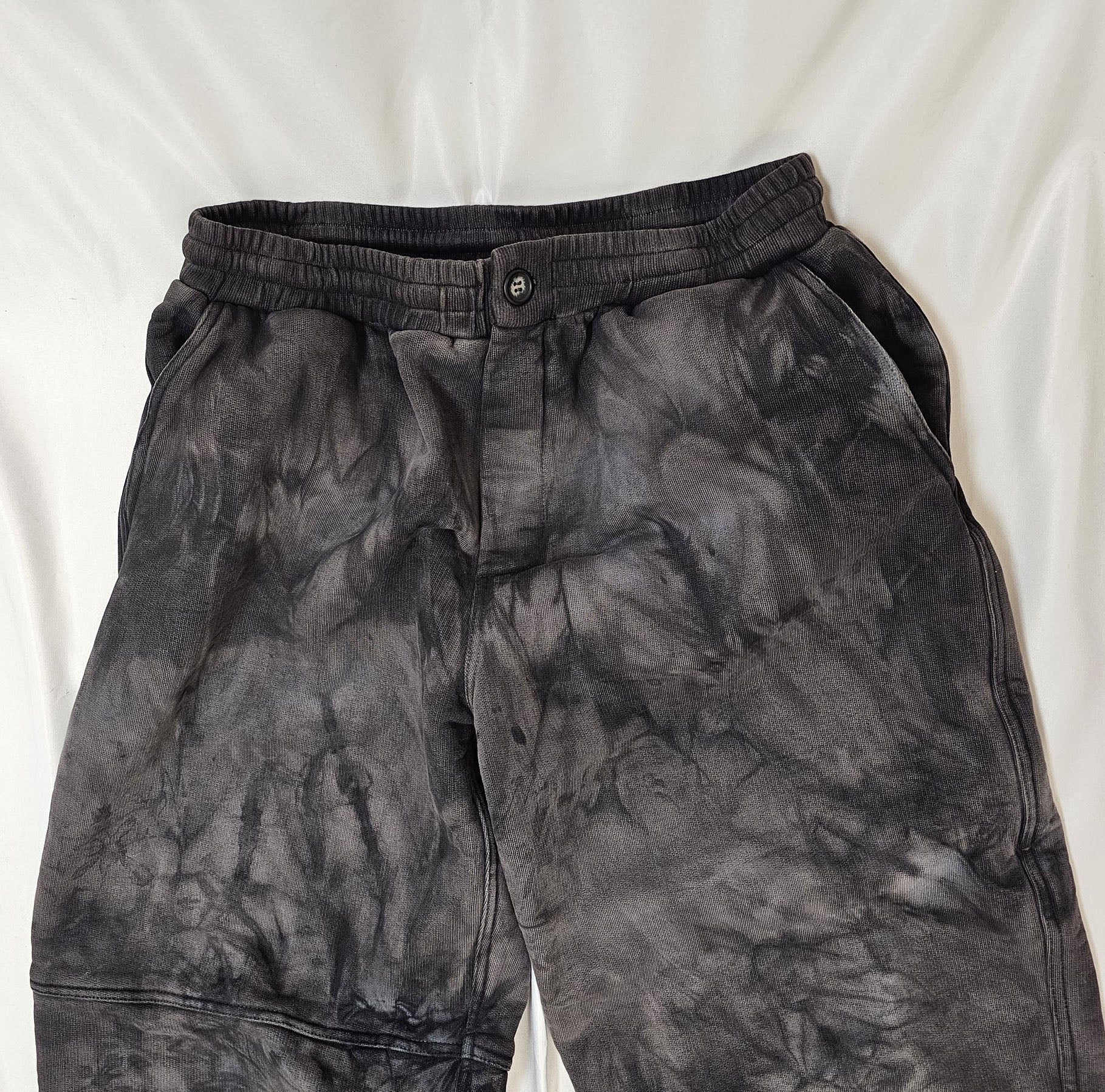 Zeke's Tie Dyed  Heavy French terry pants Natural Myrobalan Hand Tie Dye