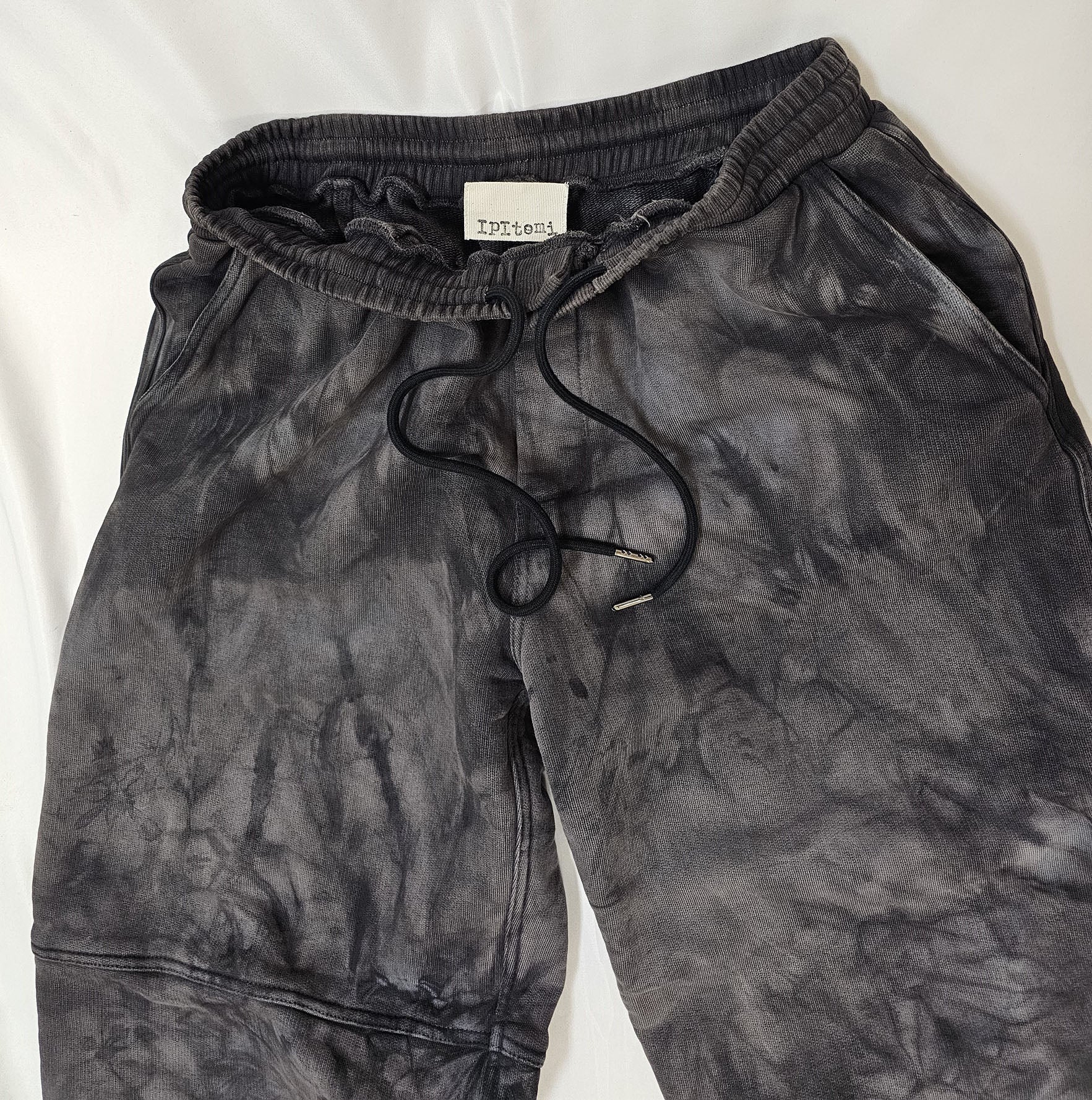 Zeke's Tie Dyed  Heavy French terry pants Natural Myrobalan Hand Tie Dye