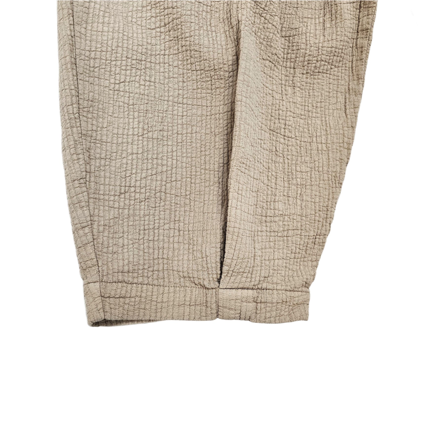 Cai's relaxed quilted Barrel Pants Mocha color