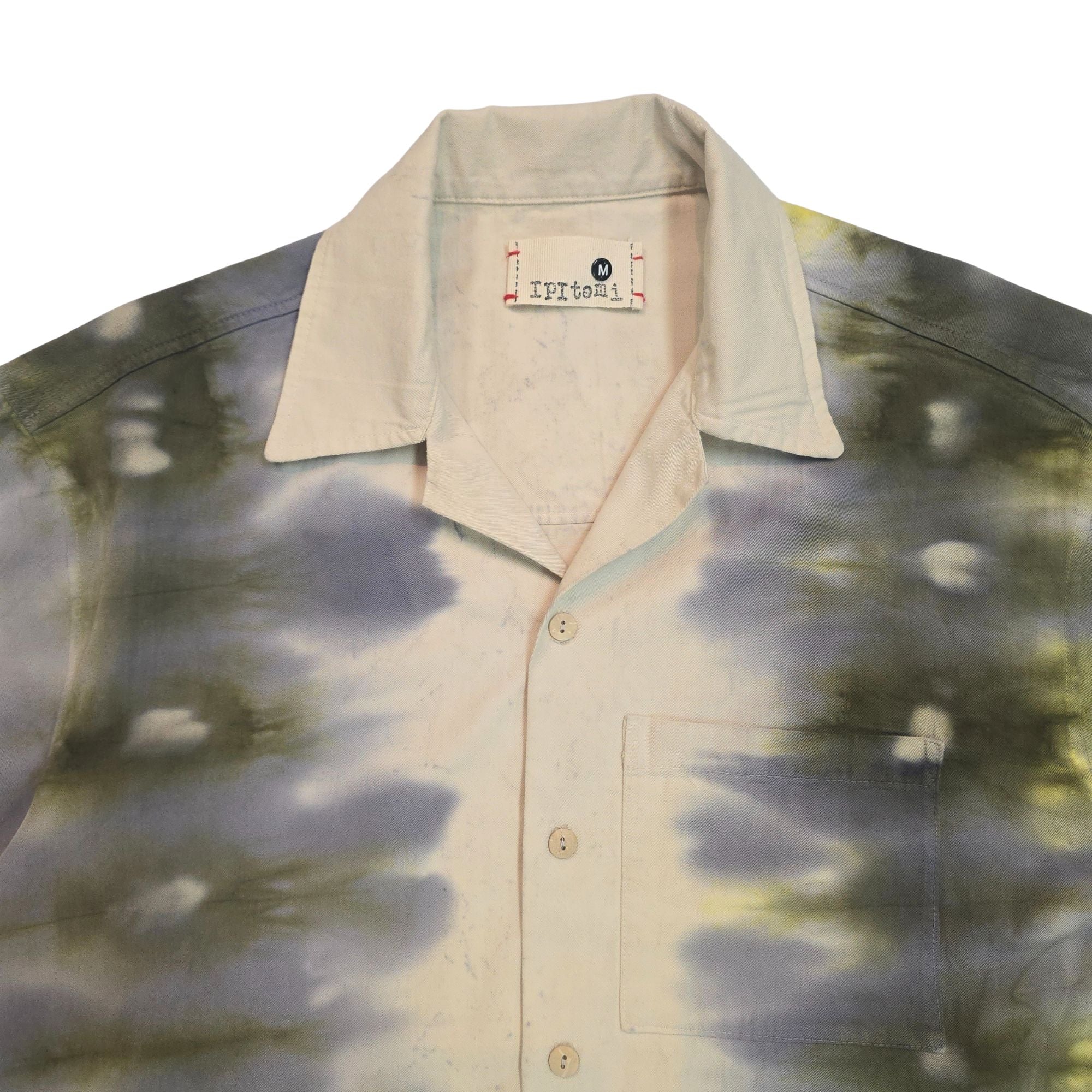 Mirror Symmetry Cotton tencil Camp shirts