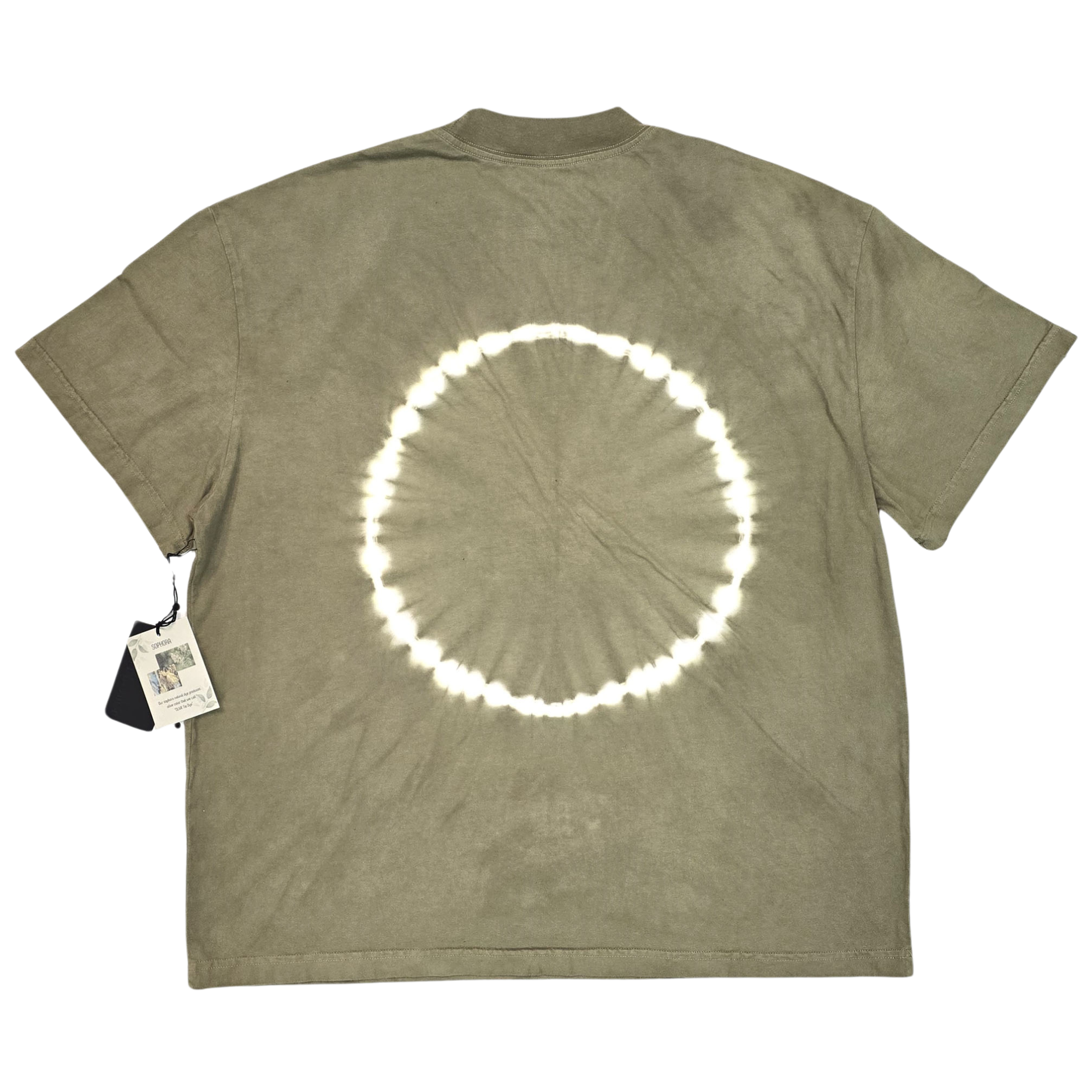 Kevin's Sun light tie dyed oversize Crew tee Olive